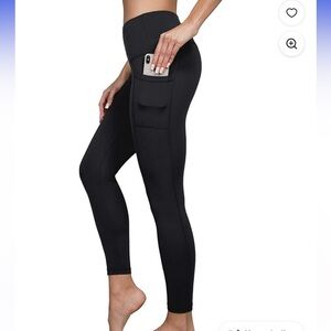 Yogalicious Lux leggings women’s black high rise 7/8 length L